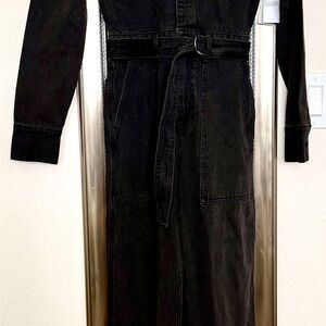 Abercrombie & Fitch Black Denim Jumpsuit Sz XXS